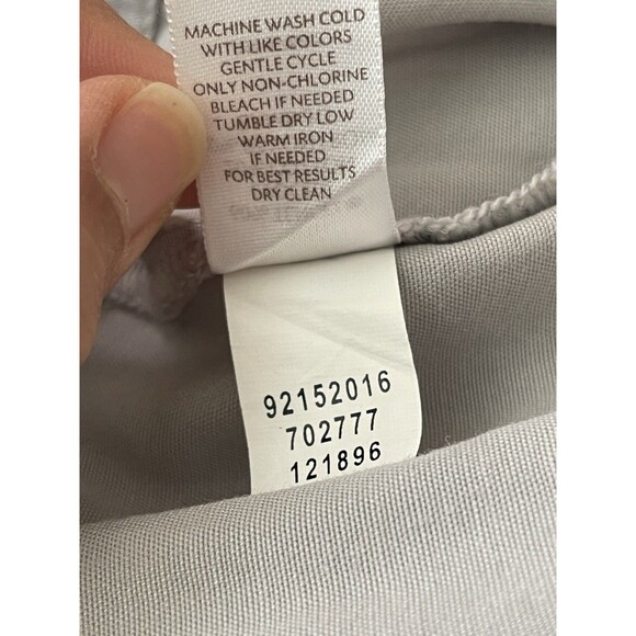 J Jill Pants Size 16 Womens Trousers Straight Leg Gray Cotton Blend Flat Front - Picture 7 of 8